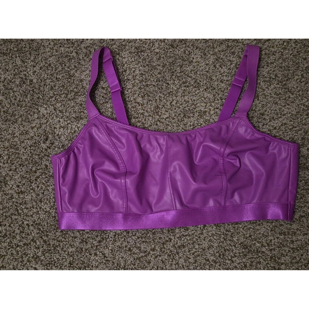 Torrid Pleather Wireless Bralette Purple Size 2 (18-20) Whimsigoth Dark Academia